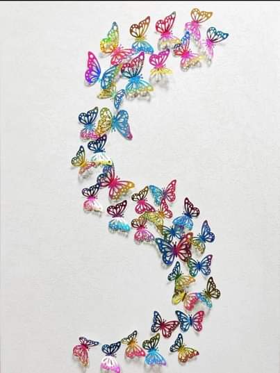 A picture of 3D butterfly stickers
