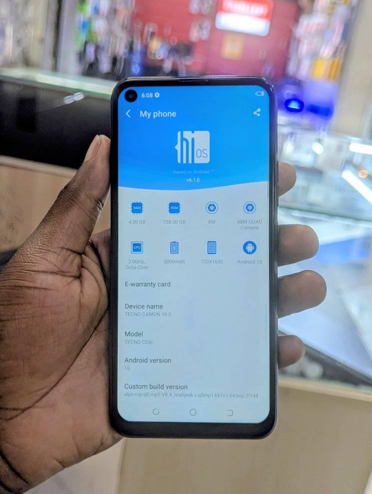 A picture of Tecno camon 16s