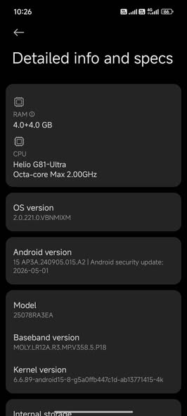 A picture of Redmi 15c For Sale or Swapping with 8gb ram and