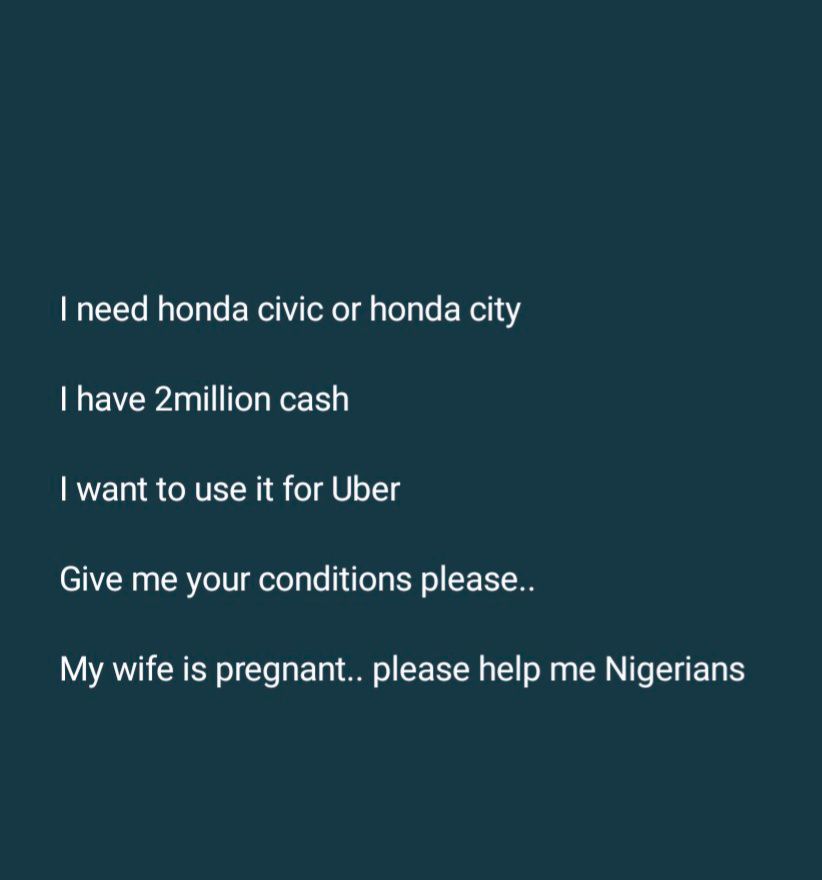 A picture of Uber standard sharp honda or Toyota needed