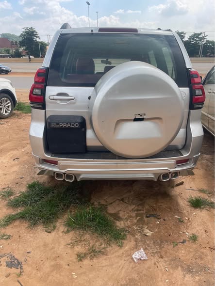 A picture of A body converted to Prado jeep 2022 with a sound