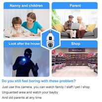 A picture of Wifi dual lense security camera