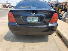 A picture of Bank Corolla registered with bolt and everything working