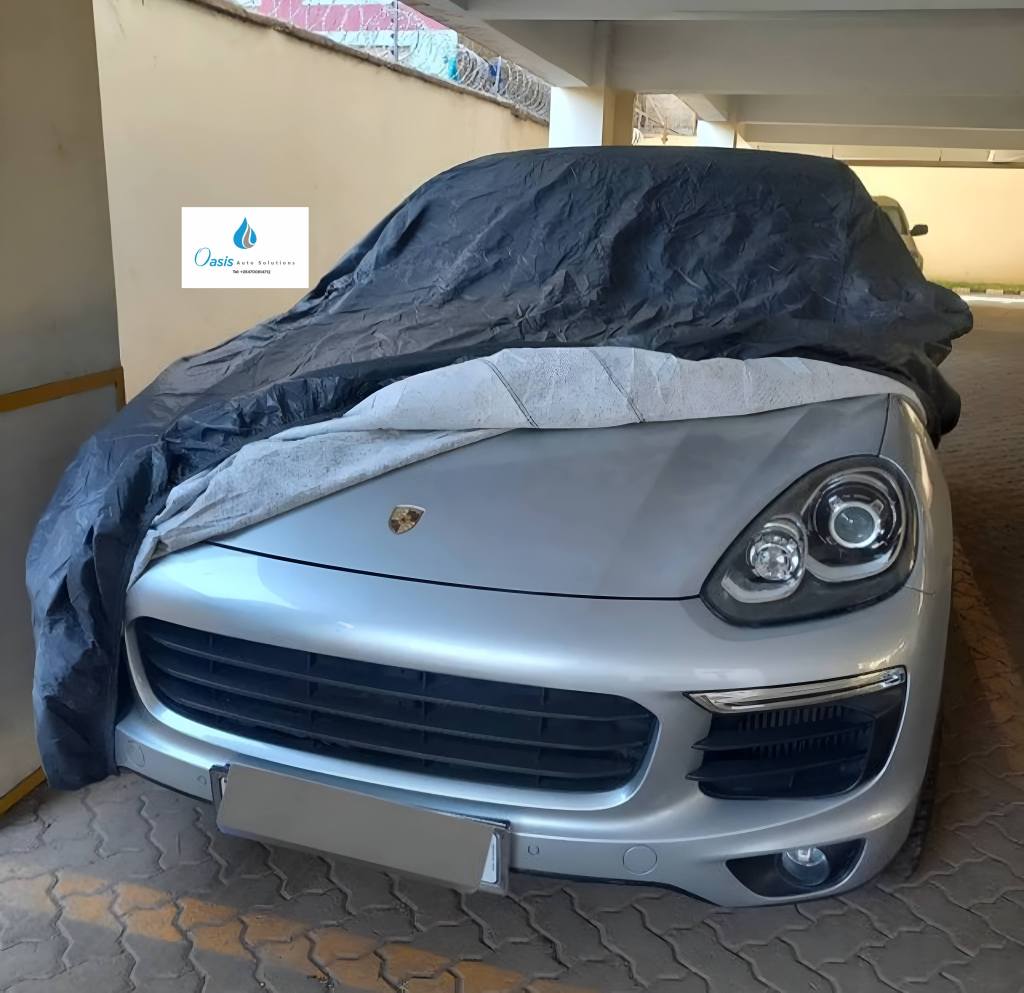 A picture of All Weather Outdoor Waterproof Car Body Covers with Full Inner
