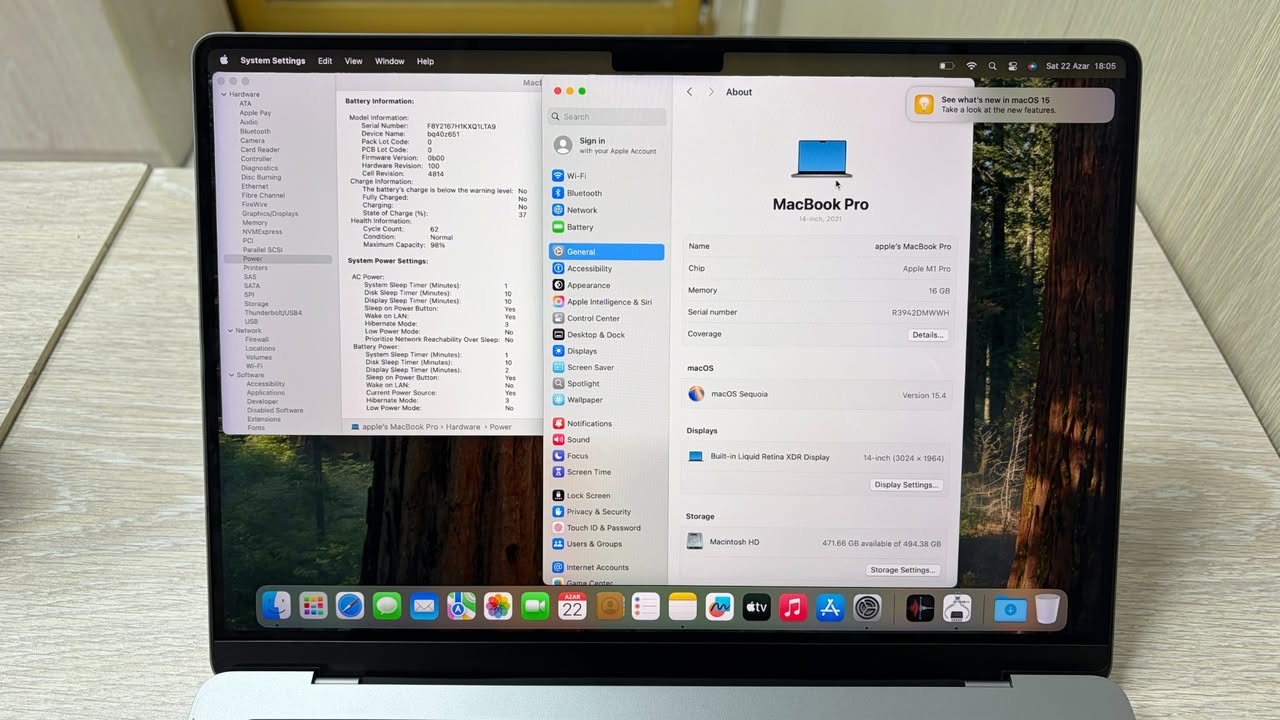 A picture of Apple MacBook Pro 14 2021 A2442 M1 16GB 512GB MKGR3LL