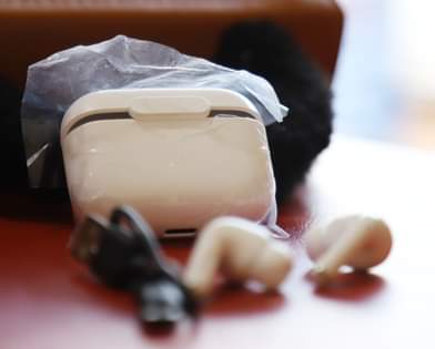 A picture of TWS Bluetooth wireless earbuds