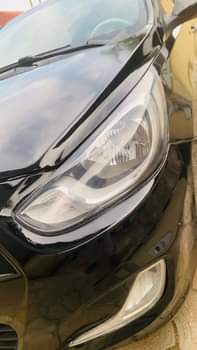 A picture of Distress Hyundai accent 2012 model Only fault is brain box