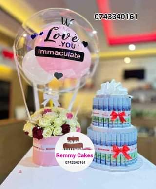 A picture of  Surprisepackages giftsforyourlovely balloons flowers moneyhampers flowerbouquet gifts