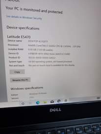 A picture of Dell latitude E 5470
