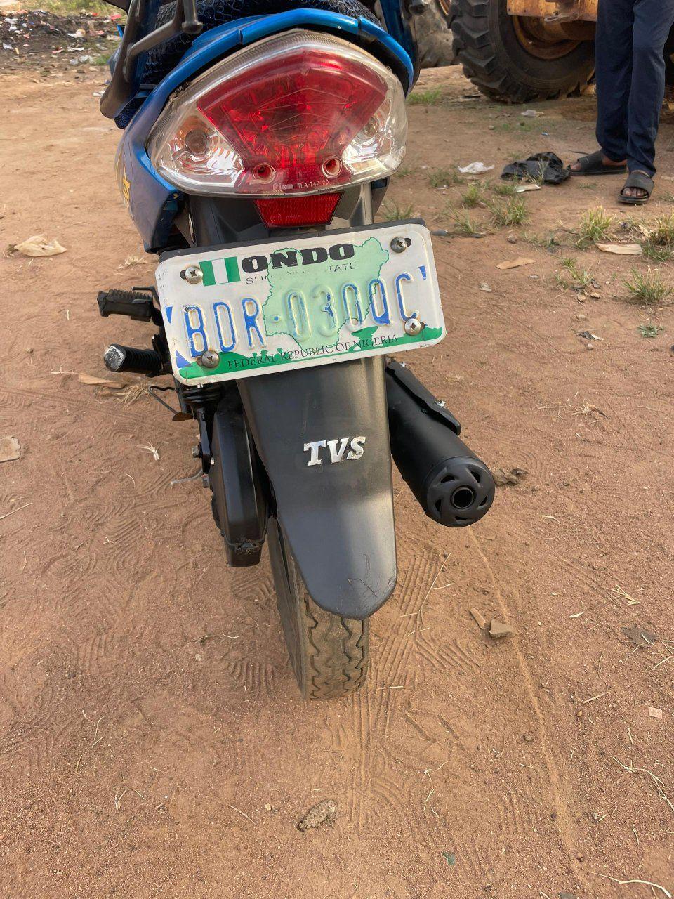 A picture of TVs ladies bike blue available call or whatApp number 08163512055