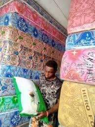 A picture of Sleeping beds and 2 pillow case