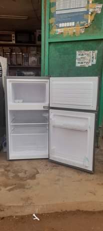 A picture of 130L capacity Hisense double door fridge on the sale