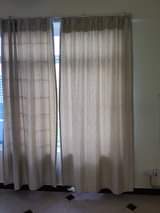 A picture of Curtains mapzia full length in cream and pink color