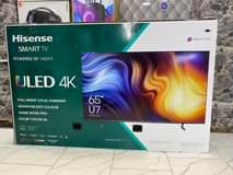 A picture of Hisense 65 inches smart Uled with quantum dot colors at