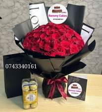 A picture of  surprisepackages birthdaygift birthdaycakes flowerbouquet balloons cakes