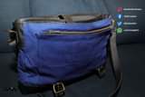 A picture of KAIA Leather 16 leather and canvas combo laptop and stationary