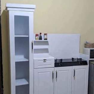A picture of Kitchen Cabinet ya kisasa Material ni MDF Medium Density Fibre