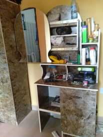 A picture of Wadrope and dressing mirror