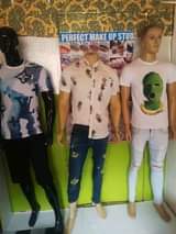 A picture of ladies and male dummies