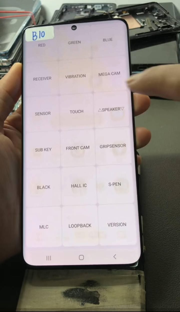 A picture of Samsung galaxy screens S21 Ultra