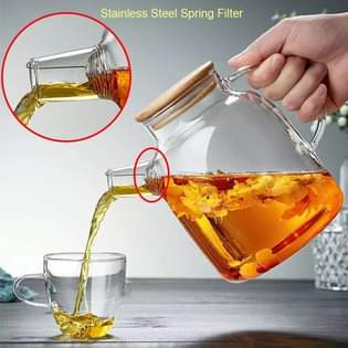 A picture of 1 6 Litre Glass Heat Resistant Tea Pot