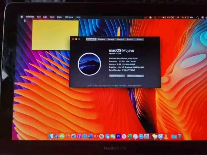 A picture of MacBook pro