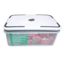 A picture of Set of 5 White Rectangular Cold Food Containers Multi purpose
