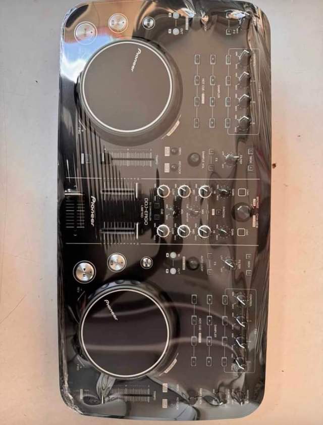 A picture of DJ equipments and play station