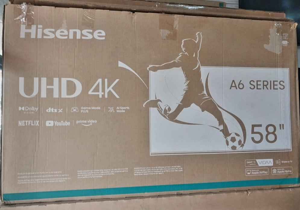 A picture of 58 led hisense TV smart