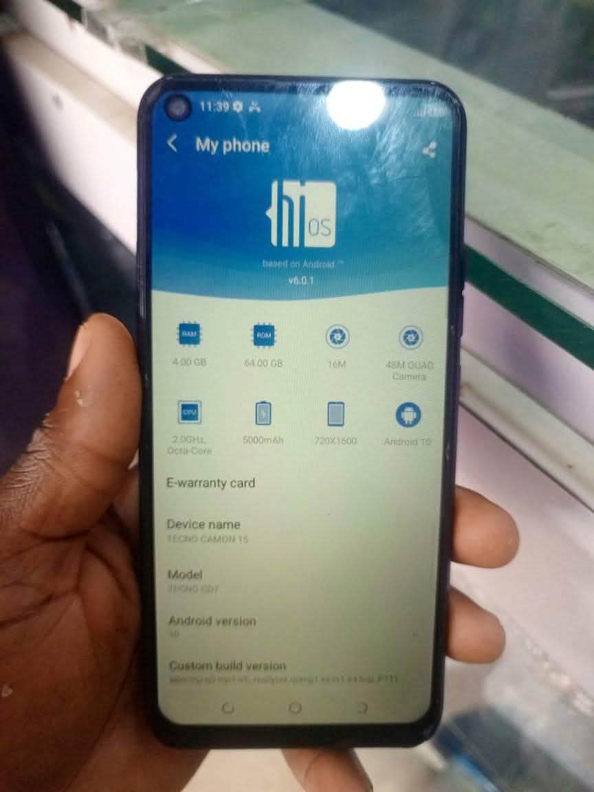 A picture of TECNO CAMON 15 09068692841