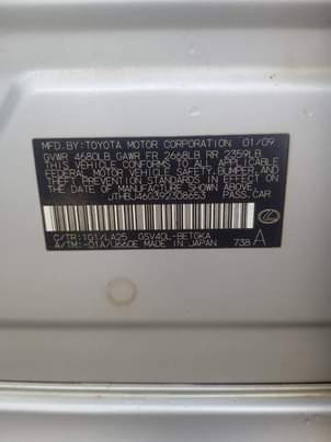 A picture of 2009 first body ES350 6 650M