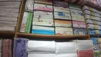 A picture of King size bedsheets available in stock