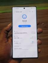 A picture of Samsung note 10 plus 256gb storage 12gb ram call or