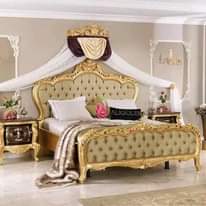 A picture of Leather bed king size and LU Sofa set
