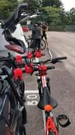 A picture of 3 Bike Trunk Mount Foldable Bicycle Carrier Rack Fits Most