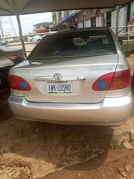 A picture of Sharp Toyota Corolla up for sale everything is working well