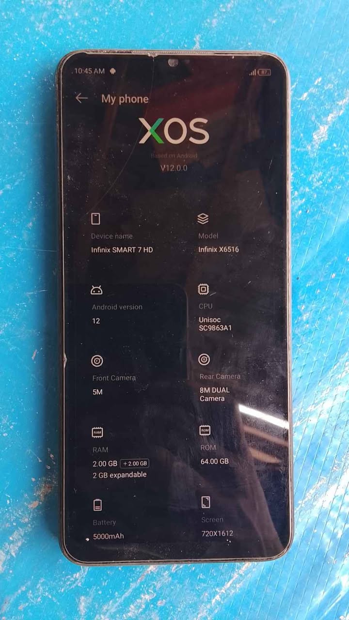 A picture of Infinix smart 7 HD