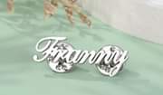 A picture of ustomized name brooches