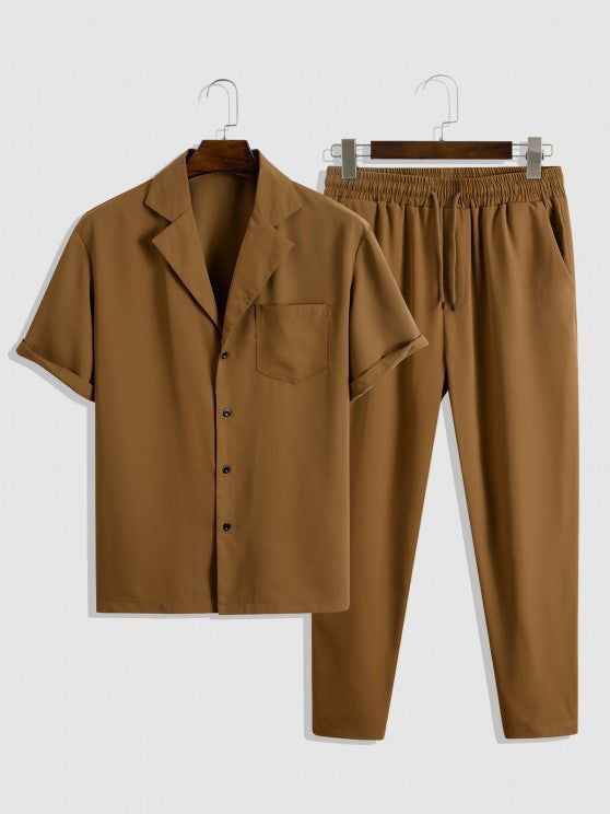 A picture of HIGH QUALITY CLASSIC BROWN SHIRT AND TROUSER