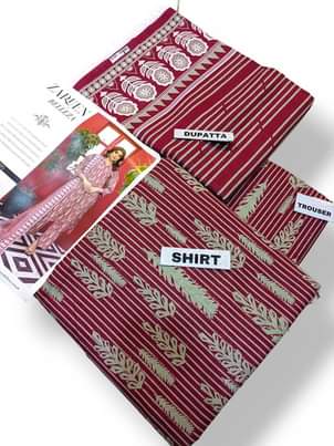 A picture of Ladies unstitched clothes bht good Quality or km price Mai