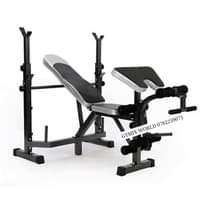 A picture of Gym equipments and dumbbells