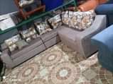 A picture of L shape sofa