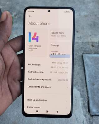 A picture of Redmi note 11 pro LIPA 275 000 TU