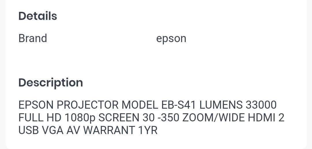 A picture of Projector high quality picture inauzwa iko kwenye hali nzuri .