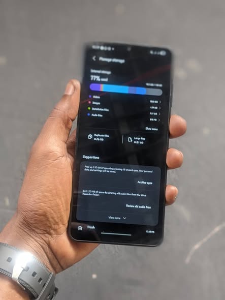 A picture of Samsung A06 Memory 128GB Clean sanaaa Price 150 000Tsh Call