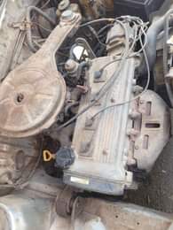 A picture of Toyota starlet engine and gear parfect location Rivers State Port
