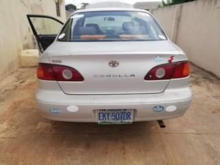 A picture of Registered toyota corolla