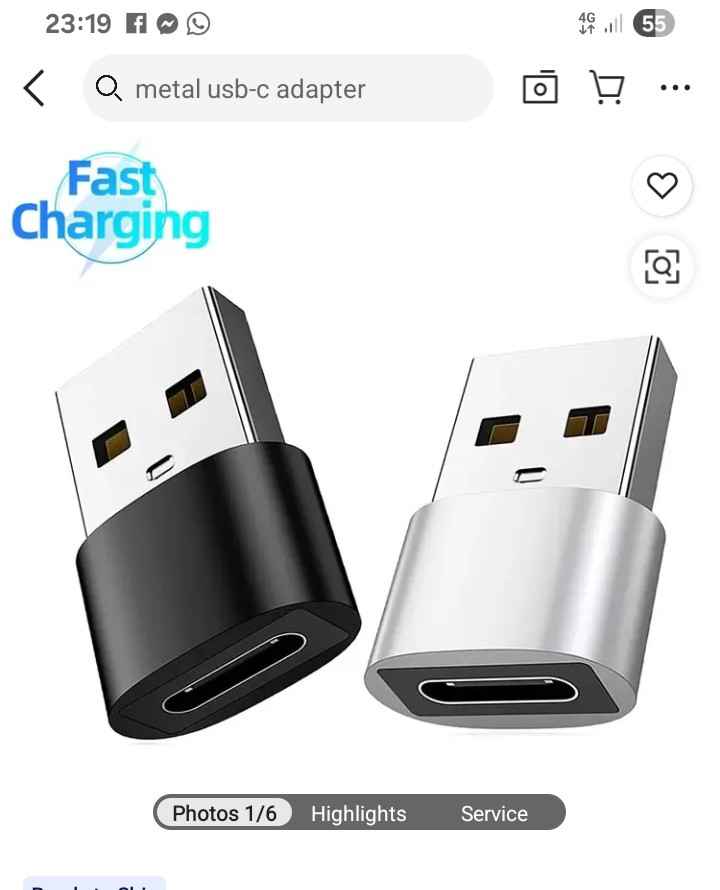 A picture of Certified type c to adapter