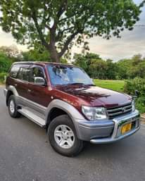 A picture of TOYOTA PRADO Year. 2000 Colour Maroon Engine 1Kz Gear. Automatic