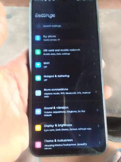 A picture of Tecno spark 7 p